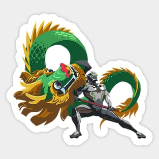 Genji Green Dragon Sticker